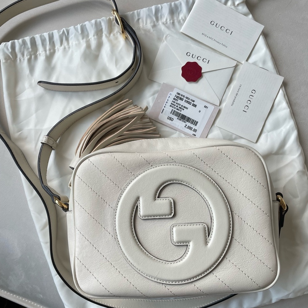 NWT Gucci Blondie Leather Camera Crossbody Bag